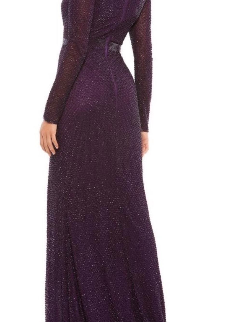 Mac Duggal 5056 Aubergine
Beaded Black Tie Long Sleeve
Gown Size 12 - Picture 8 of 11